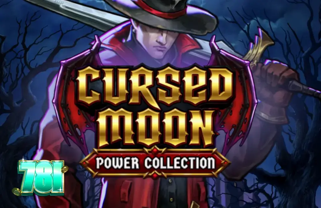 Caçador de monstros em uma floresta gótica no slot Cursed Moon Power Collection